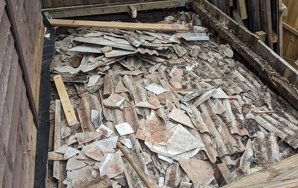 Asbestos Ready to be disposed of 
