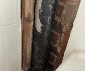 Internal asbestos pipe removal