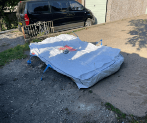 Asbestos disposal bag hire for roof sheets 