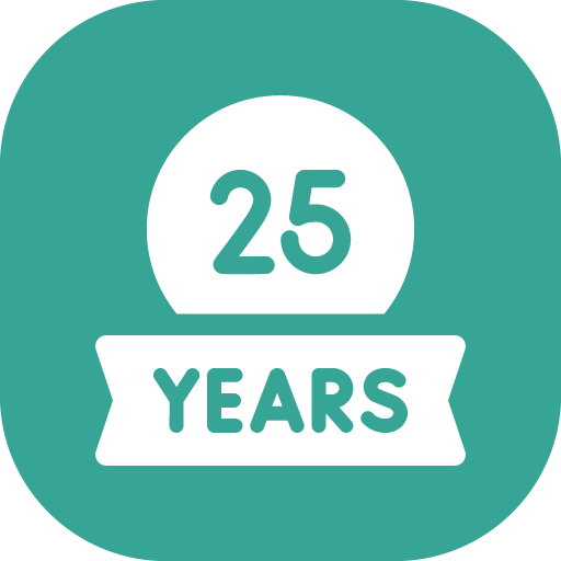 25 years experience icon